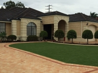 Garden edging and artificial turf